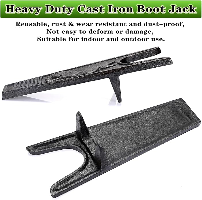 OwnMy Cast Iron Bunny Boot Jack Cowboy Boot Remover Heavy Duty Boot Remover | Black Boot Take off Helper for Cowboy Boots / Shoes, Indoor Outdoor Women Men Shoe Horns Boot Pullers Removers Accessories