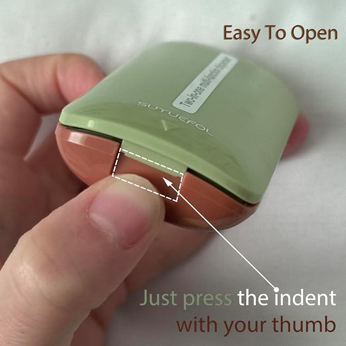 JohnBee Pill Cutter - Sharp & Durable Silicone Pill Splitter, Non-Slip Base, Portable Tablet Cutter for Daily Medication, Vitamins & Supplements. Designed for Swallowing Difficulties & Pets (Green) | Sharp & Durable Silicone Pill Splitter, Non-Slip Bas...
