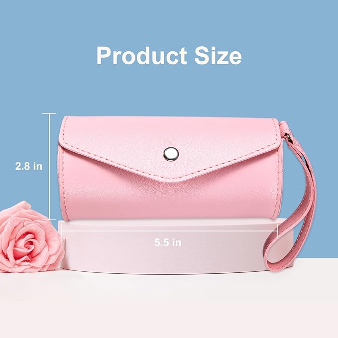 Fullicon PU Case Weekly Pill Box Organiser 2 Times A Day, Travel 7 Day Pill Boxes, Portable Tablet Organiser for Medicine, Medication, Vitamin, Fish Oil Supplements (Pink/Rainbow)