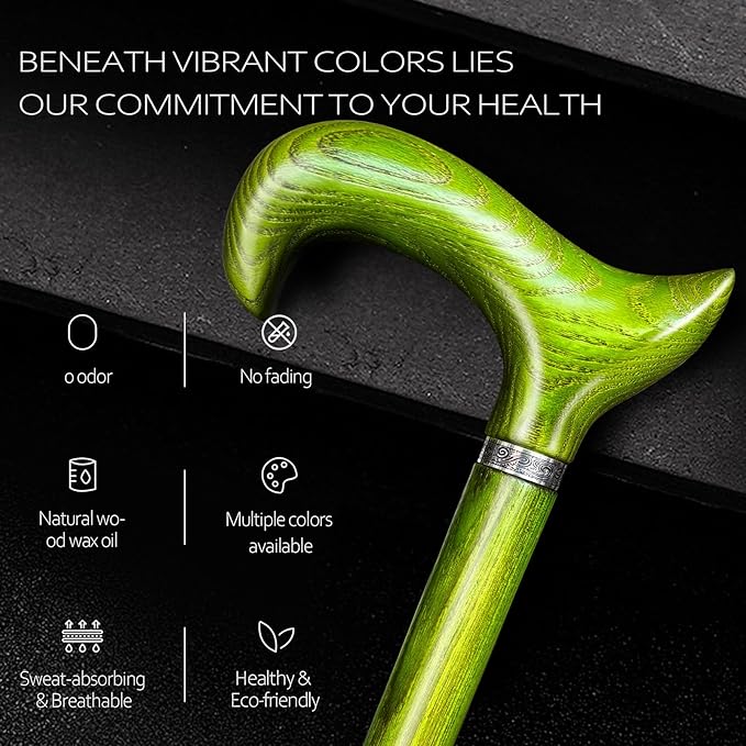 Walking Cane, Available in Multiple Inches Wooden Cane Support up to 500 Lbs, Suitable for Fancy Wooden Walking Cane for Men and Women with Extreme Demands