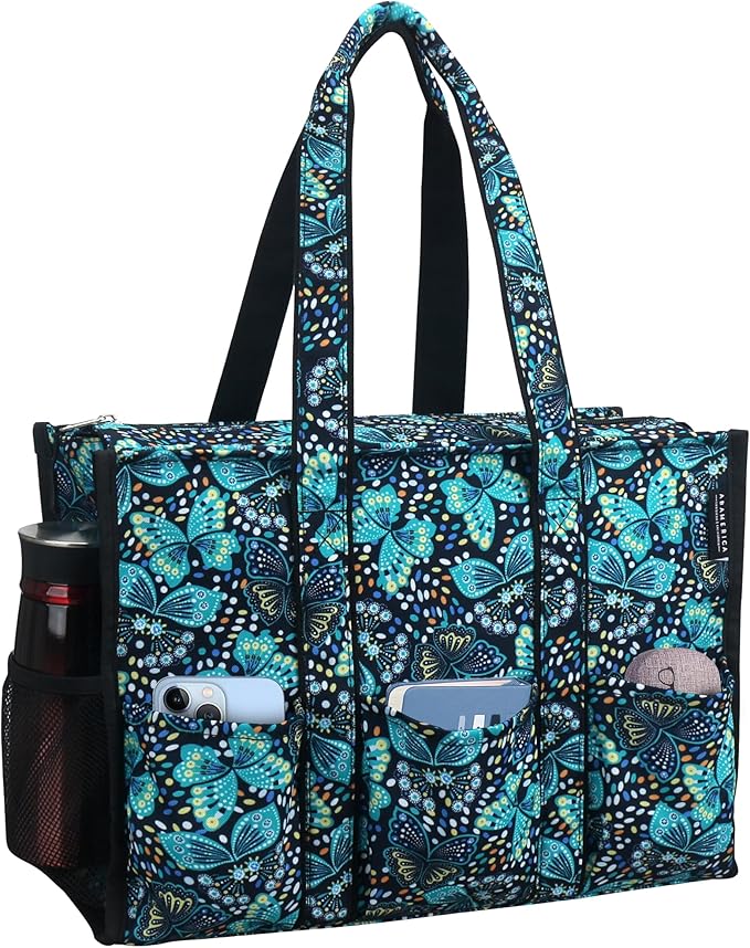 ABAMERICA Nurse Bags for Work Nursing Bag Multiple Pockets Waterproof Organizing Zip Top Clinical Bag for Nursing Students