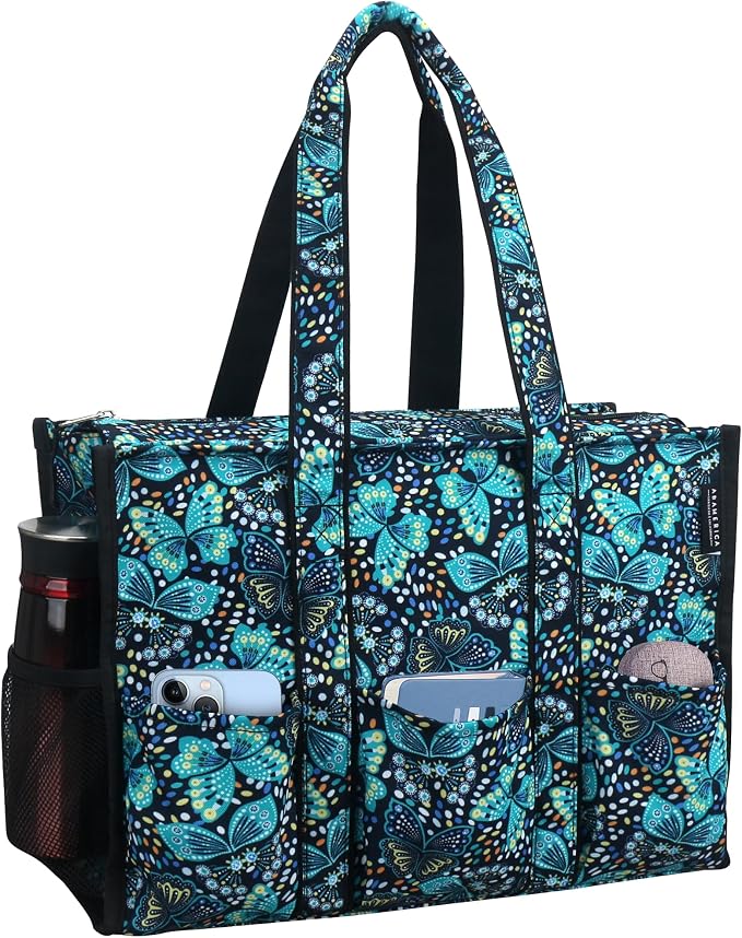 ABAMERICA Nurse Bags for Work Nursing Bag Multiple Pockets Waterproof Organizing Zip Top Clinical Bag for Nursing Students
