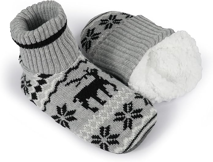 BenSorts Fuzzy Slipper Socks for Women Non Slip House Socks with Grips Gifts