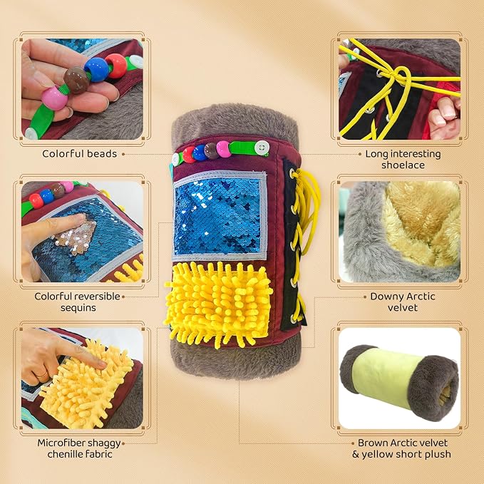 Fidget Muff Blanket for Elderly with Dementia and Alzheimer's Patients Activities and Gift for Senior with Alzheimer’s or Dementia Warm Hands Relieve Stress