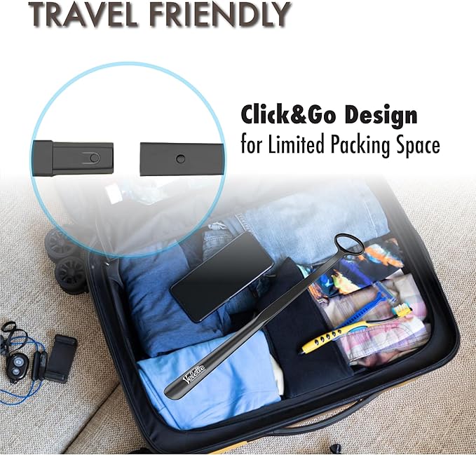 Velette 30" Extra Long Shoe Horn - Plastic Shoe Horn Long Handle for Seniors, Men, Women & Kids - Boot Horns, Shoehorn Long-Handle, Elderly Must Haves - Shoes Spoon, Helper Stick, Gifts for Seniors