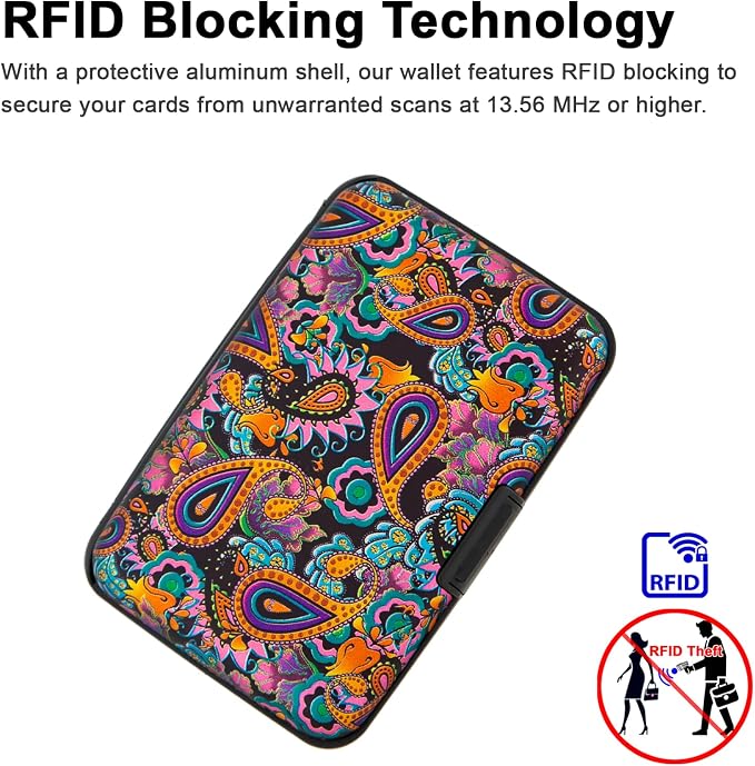 Credit Card Holder Small RFID Blocking Wallet Business Metal Slim Mini Aluminum Hard Case for Women Men