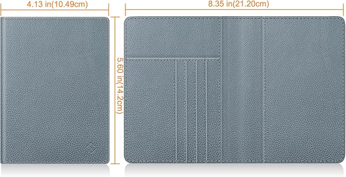 FINTIE Passport Holder, Slim Travel Wallet RFID Blocking Card Case Cover | Passport Cover Protector Essentials with Credit Card Slots, For Women/Men