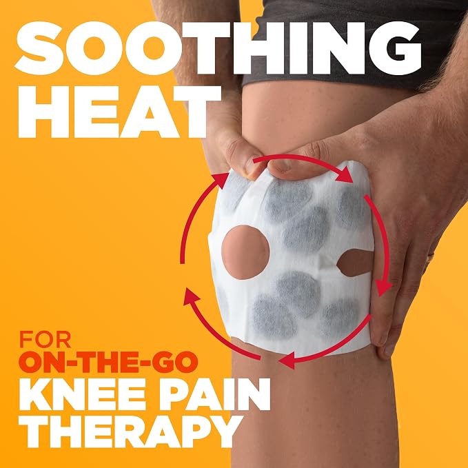 ThermaCare Knee Heat Wraps for Knee Pain Relief - Heating Pads with 8-Hour Heat Therapy - Flexible Heat Wraps for Joint & Muscle Pain, Secure Fit for Daily Comfort & Support for Wear - 2 Count
