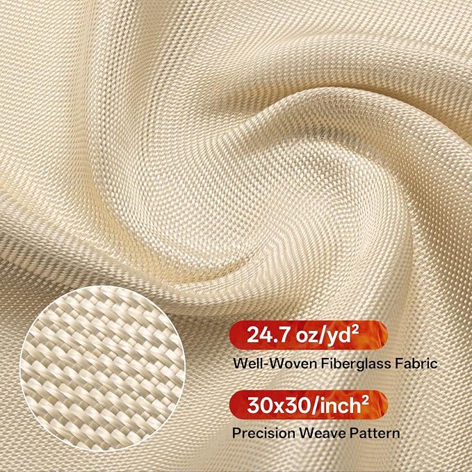 Welding Blanket Fire Resistant Large 6x8 ft - Fiberglass Flame Retardant Fabric 1022 °F High Temp Heat Shield Blankets Insulation Mat for Soldering, Grill, Industrial, Smoker, Camping