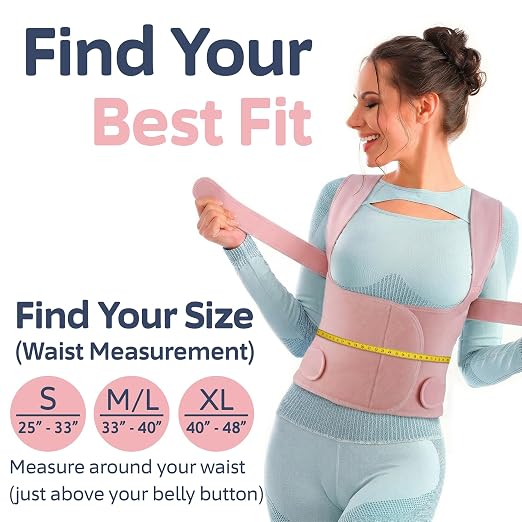 Selbite Back Brace Women and Men, Back Brace for Upper and Lower Back Pain Relief, Full Back Support with Adjustable Straps, Breathable and Comfortable