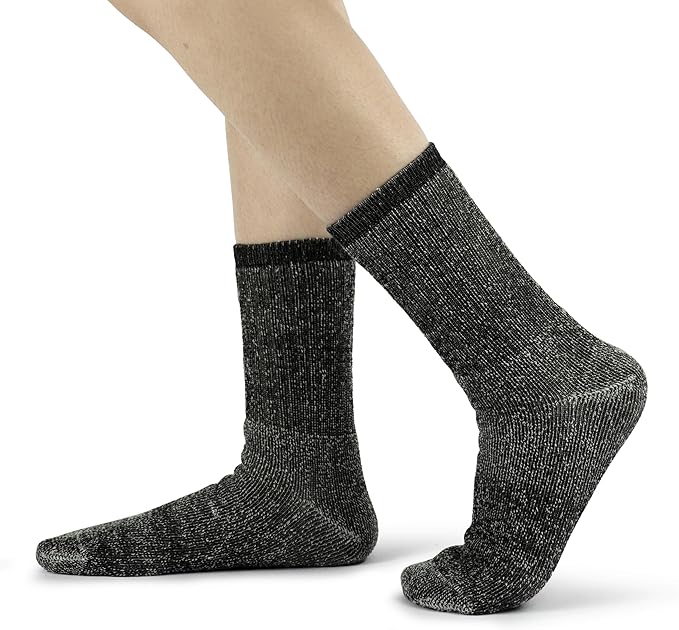 BomKinta Wool Hiking Socks Women - Merino Thick Warm Thermal Boot Socks - Winter Cozy Crew Sock Size 5-11