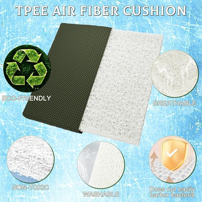 Enhanced Comfort for Long Sitters, Drivers & Wheelchair Users Breathable Extra-Wide Seat Cushion with Easy-Clean Material (Black, 17.72" x 17.72" x 1.97")