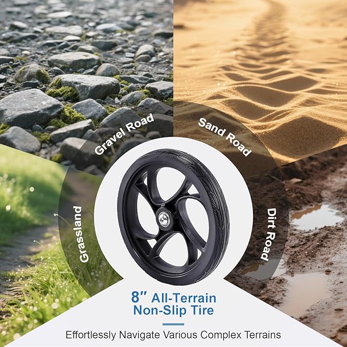 Steerable Knee Walker Deluxe Medical Scooter for Foot Injuries Compact Crutches, with Dual Rear on-Wheel Brake and Shock Absorption Under The Knee pad, Black