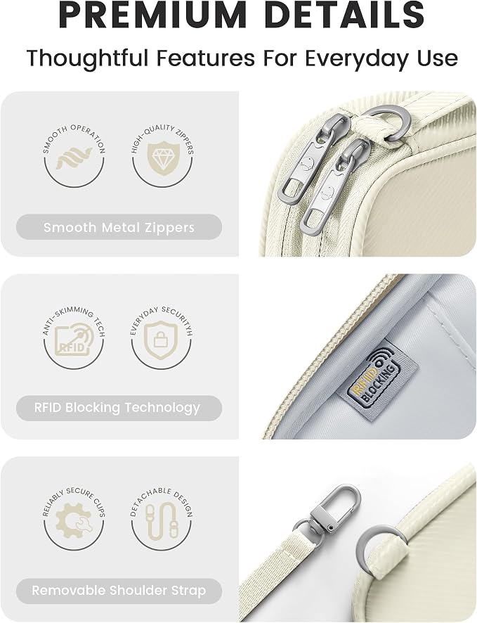 Travelkin Passport Holder For Travel Family, RFID Blocking Passport Wallet | 2-in-1 Travel Organizer, Women Men, Travel document holder, Credit Cards, Cash, Electronic Essentials, Shoulder carry