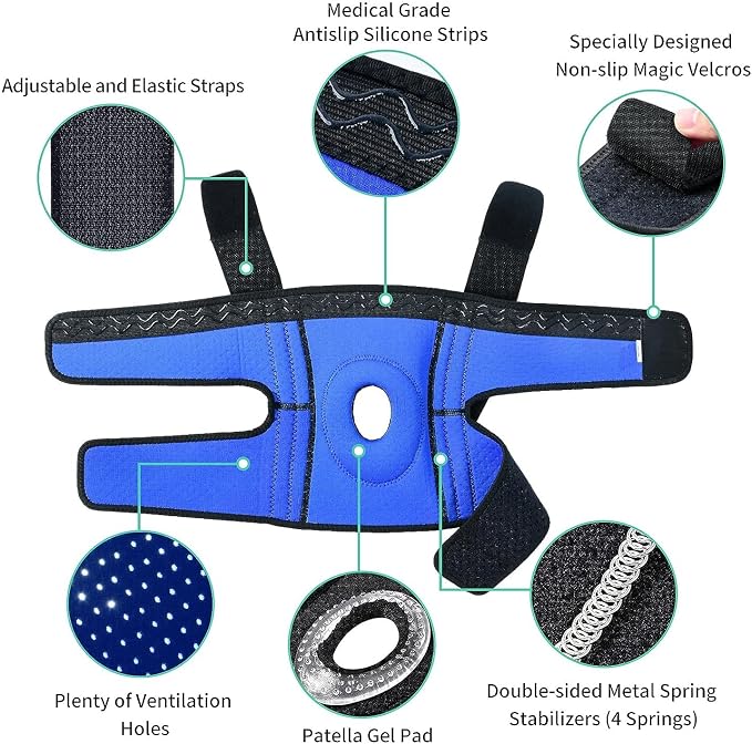 ABYON Knee Brace for Men & Women Meniscus Tear, Knee Support with Dual Side Stabilizers & Crossed Compression Straps for Knee Pain Relief, ACL, Arthritis and Post-Surgery Recovery - Please Check How To Size Video