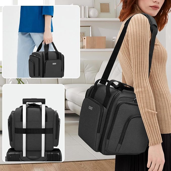 BAFASO Large Pill Bottle Organizer with 4 Inner Removable Pouches, Black | Medicine Bag Come with Shoulder Strap, BAG ONLY.