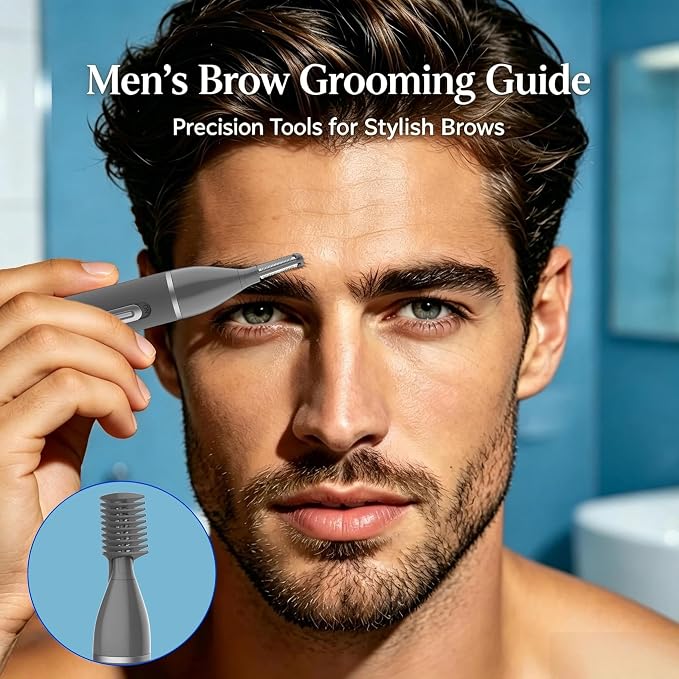 Nose Hair Trimmer for Men and Women,3 in 1 Painless Rechargeable Ear and Nose Trimmer,Eyebrow Facial Hair Trimmers All in One Grooming Kit Dual Edge Blades for Smoother Removal,Easy Cleansing