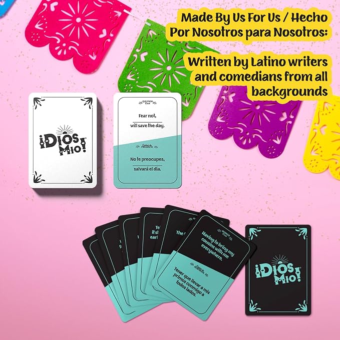 Dios Mio! Latino Party Game - 275 English y Espanol Cards for Latinos, Ages 17+ and 2+ Players | 275 cartas en inglés y español para Latinos, mayores de 17 años y 2+ jugadores