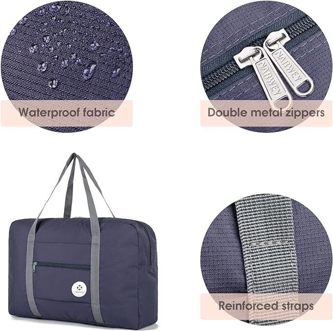For Spirit Airlines Personal Item Bag Foldable Travel Duffel Bag Tote Carry on Luggage Duffle Overnight for Women and Men
