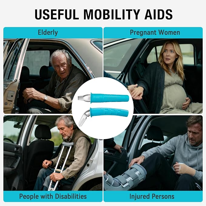 DURATECH 2-Pack Car Door Handle for Elderly | Car Cane Grab Handles, Mobility Aid Holds Up to 400 lbs, Vehicle Support Handle for Seniors, Disabled & Post-Surgery Recovery
