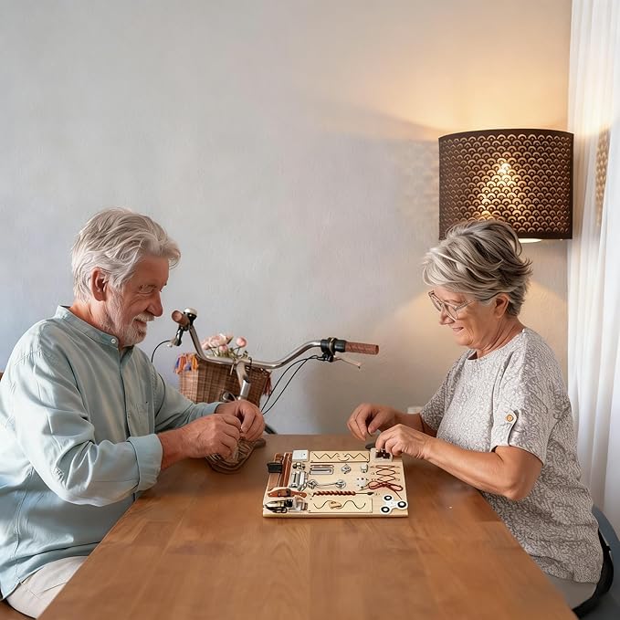 Dementia Activities for Seniors,Busy Board for Adults with Dementia Games Gadgets,Dementia Products for Elderly,Alzheimers Activities for Dementia Patients,Alzheimers Products Toys Gift (L)