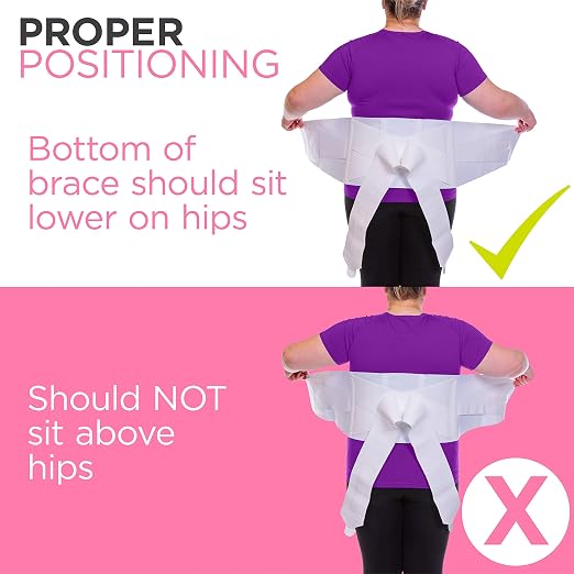 BraceAbility Women's Back Brace for Female Lower Back Pain - Lightweight Soft White Elastic Lumbar Compression Support Belt is Discreet Under Clothes for Ladies, Nurses, Walking (L)