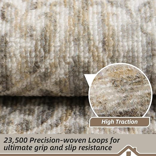 BEQHAUSE Stair Treads for Wooden Steps, 8"X30", 15pcs, Beige/Malt Yellow | Non-Slip Machine Washable Carpet Stair Treads, TPE Backing, 100% Polyester, Soft Indoor Stair Runner for Kids Elders and Pets