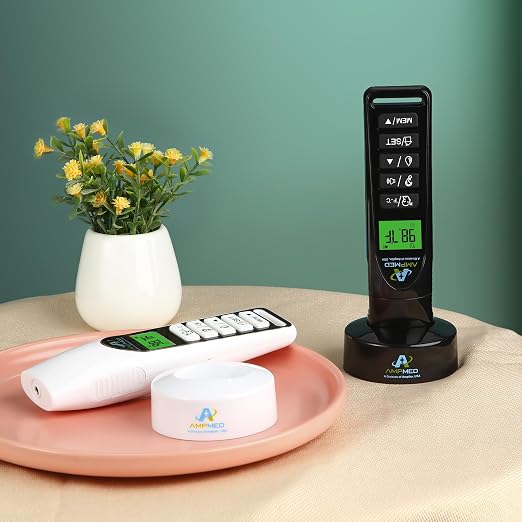 Baby Forehead & Ear Thermometer, 3-in-1 Infrared, Stand, Black | Touchless, For Baby, Infants, Toddlers, Kids & Adults, Base Stand & Clock