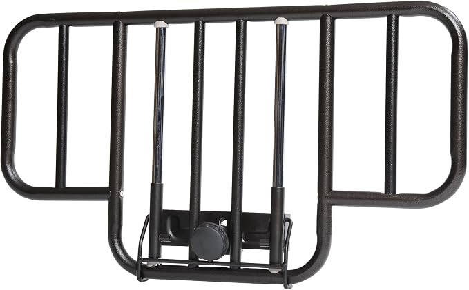 Drive Medical No Gap Half Length Steel Bed Rails, Brown Vein, 2 Count | No Gap Half Length Steel Bed Rails Feature Brown Vein Finish for Secure, Reliable Adult Bed Safety