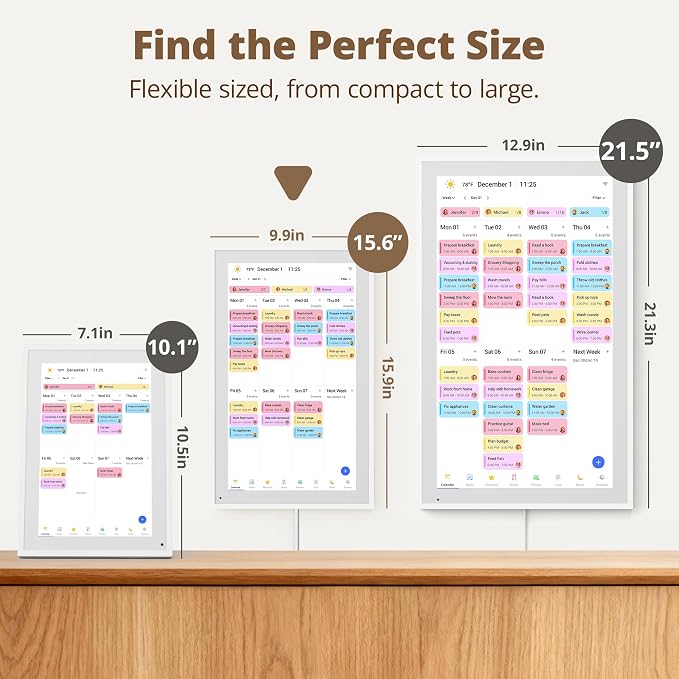 Dragon Touch 15.6 inch Digital Calendar Chore Chart – Interactive Touchscreen, Smart Family Planner, Digital Picture Frame Best Gifts for Christmas, Wedding, Mom
