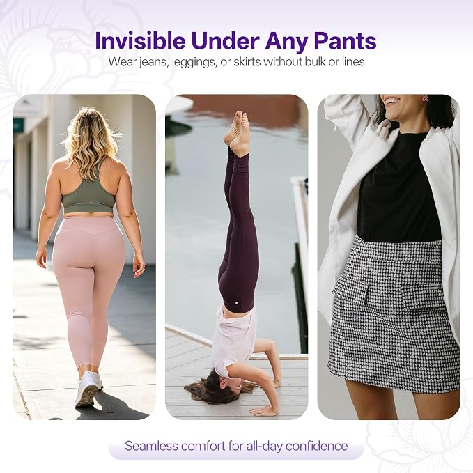 Incontinence Underwear for Women, Individually Wrapped Adult Diapers, High Absorbency Disposable, Breathable & Soft for Postpartum Women, Bladder Control, Day/Night Use Fits Waist 25"-33" (30 Count)