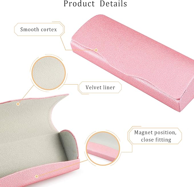 LifeArt Eyeglass Case Hard Shell, Portable Sunglass Case, Fashionable PU Leather Eyeglass Case, Lightweight
