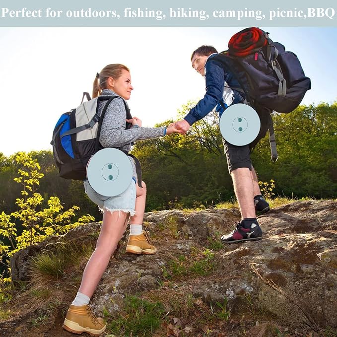 Fishboy Upgraded Collapsible Stool, 400lbs Max Weight, Lightweight But Sturdy, Portable Retractable Folding Telescoping Foldable Camping Stool for Adults Outdoor Fishing Hiking BBQ