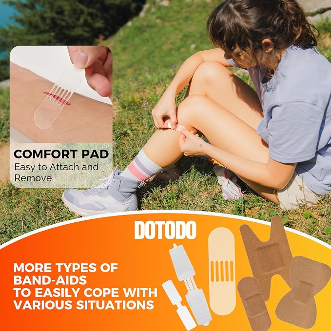 Emergency First Aid Kit Survival - Dotodo Car Medical Kit | Portable Emergency Kit for Trave, Home, Sports, Camping, Dorm, RV, Workplace (Orange, 125 PCS)