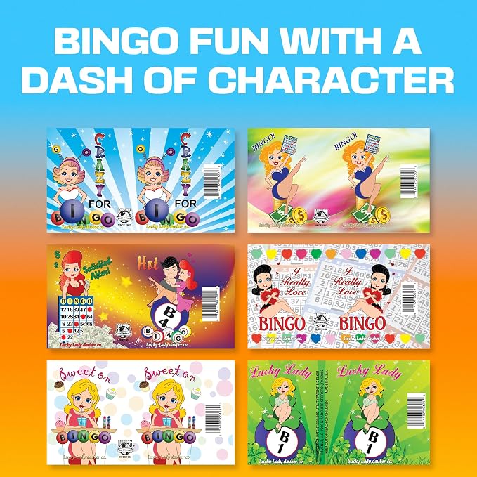 Lucky Lady Bingo Daubers Bulk, 72-Pack Multicolors Bingo Dauber for Adults - Smooth & Even Application, Non-Drip & Quick-Dry Formula Bingo Markers Daubers for Bingo Halls - Made with Dab-O-Ink
