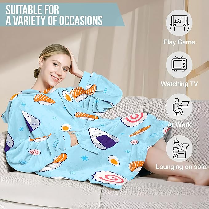 Wearable Blanket Hoodie For Mom Wife Best Ever Hoodie- Christmas Gift From Husband Daughter Anniversary Birthday