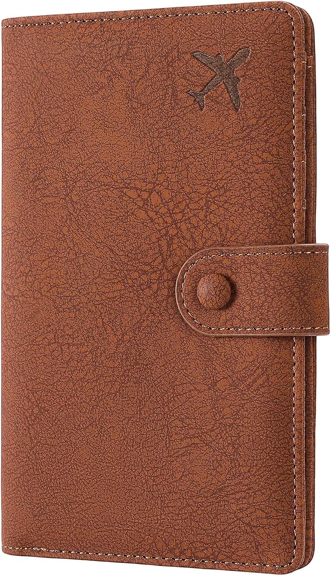 RFID Blocking Passport Wallet Cover Case Travel Document Organizer for Women and Men,Travel Wallet for Credit Card