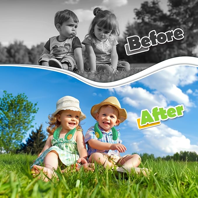 Kids Neck Fan, Portable Bladeless Neck Fan for Kids 4-14Y, 2600mAh Rechargeable Wearable Fan for Girls Boys, 4 Speeds Lightweight Quiet Cooling Fan for Study, Camping, Travel, Summer Essential