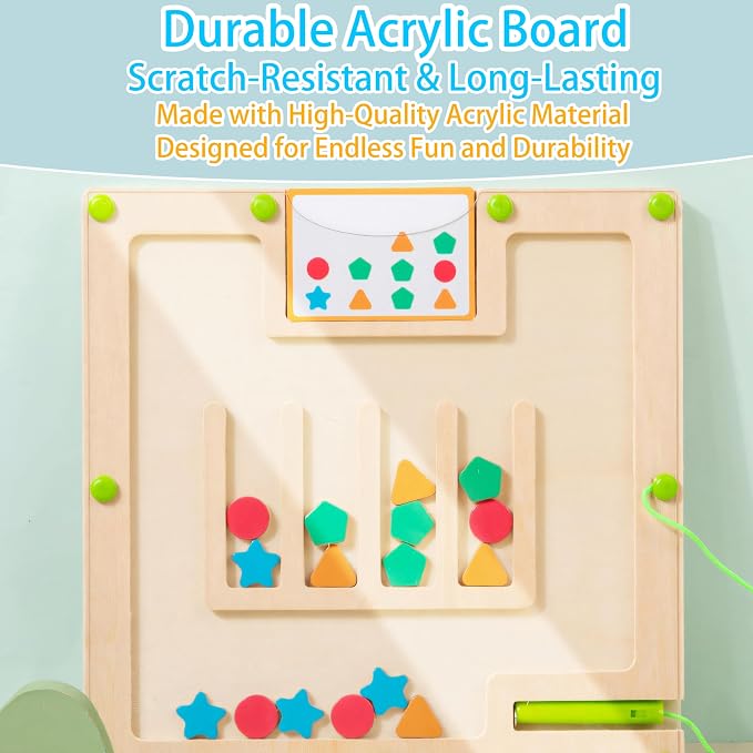 Alzheimers Products for Elderly - Sorting Activities for Dementia Patients, Memory Care Activities for Seniors, Tile Matching Cognitive Busy Box Board Gadgets Gifts