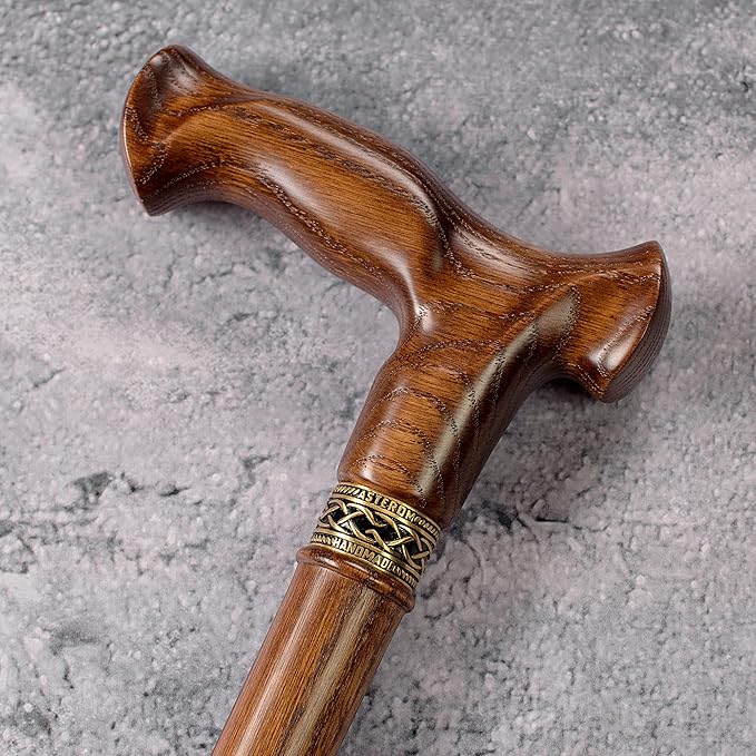 Asterom Walking Cane for Men & Women - Handmade, Ergonomic, Wooden Canes - Cool Walking Sticks for Seniors