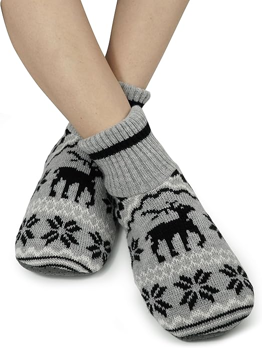 BenSorts Fuzzy Slipper Socks for Women Non Slip House Socks with Grips Gifts
