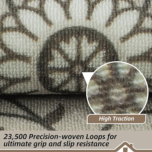 BEQHAUSE Stair Treads for Wooden Steps, 8"X30", 15pcs, Brown | Non-Slip Machine Washable Carpet Stair Treads, TPE Backing, 100% Polyester, Soft Indoor Stair Runner for Kids Elders and Pets