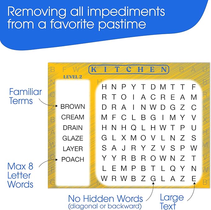 Keeping Busy Word Search 2 Dementia Activities for Seniors | Alzheimer Products for Elderly Patients | Fun Memory Game Toy & Cognitive Brain Puzzle for Senior Citizens w/Memory Loss or Alzheimers