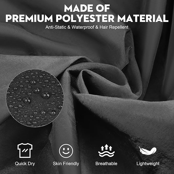MCEAST 2 Pack Pet Grooming Work Clothes Black Pet Groomer Uniforms with Full Zipper Water Resistant and Anti-Static Pet Smock Clothes Pet Shop Smock Jacket for Women Men Pet Groomer Barber, Large