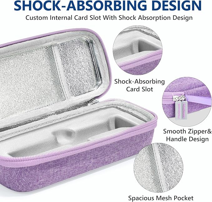 Portable Insulated Cooler Travel Case Fits 1 Zepbound Injector Pens, Tirzepatide Travel Case TSA Approved with 1PCS Reusable Ice Packs, EVA Medicine Organizer for Daily Use (Purple, Small)