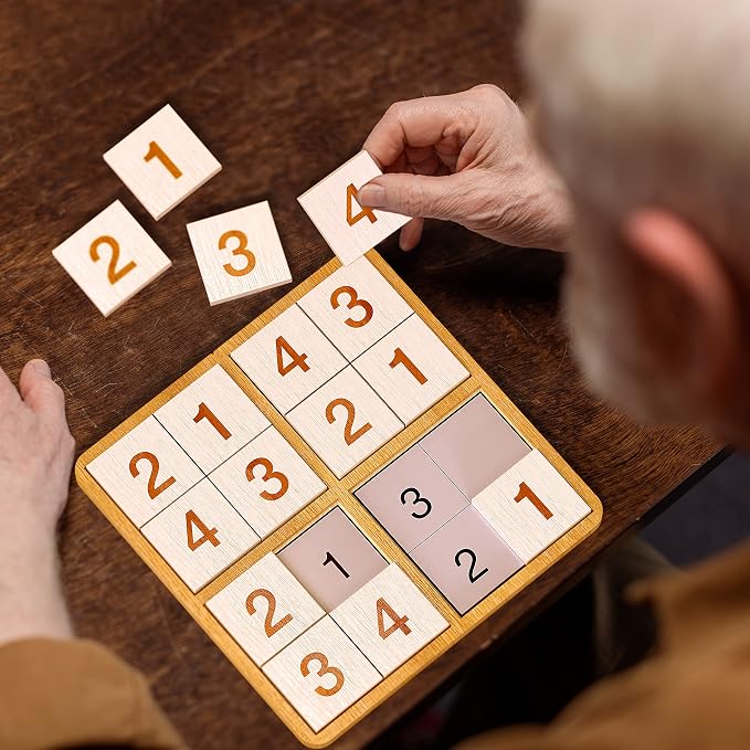 Keeping Busy Sudoku Dementia Activities for Seniors | Alzheimer Products for Elderly Patients | Fun Memory Game Toy & Cognitive Brain Puzzle for Senior Citizens w/Memory Loss or Alzheimers