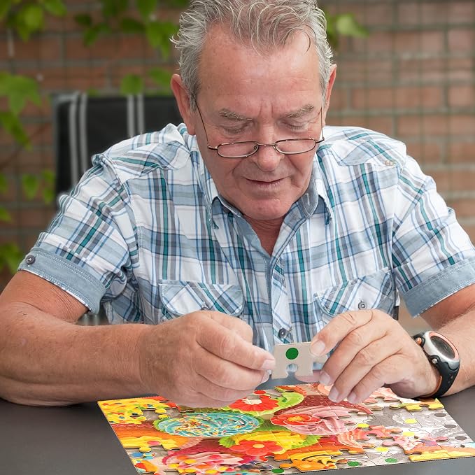 Keeping Busy Cupcake Dementia Puzzles Activities for Seniors | Alzheimer Products for Elderly Patients | Fun Memory Game Toy & Cognitive Brain for Senior Citizens w/Memory Loss or Alzheimers 63 PC