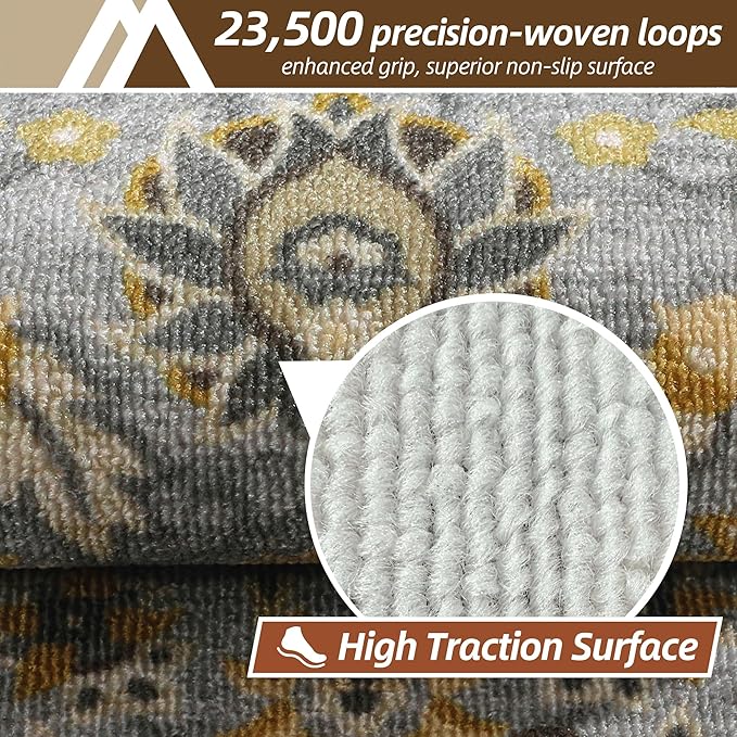 COSY HOMEER Stair Treads for Wooden Steps Non Slip Washable 8" X 30" 15pcs | Self Adhesive,Peel and Stick,Soft Carpet Stair Treads for Kids,Elder,Pet,Residue Free,Reusable Stair Runner,Multi-Surface Use