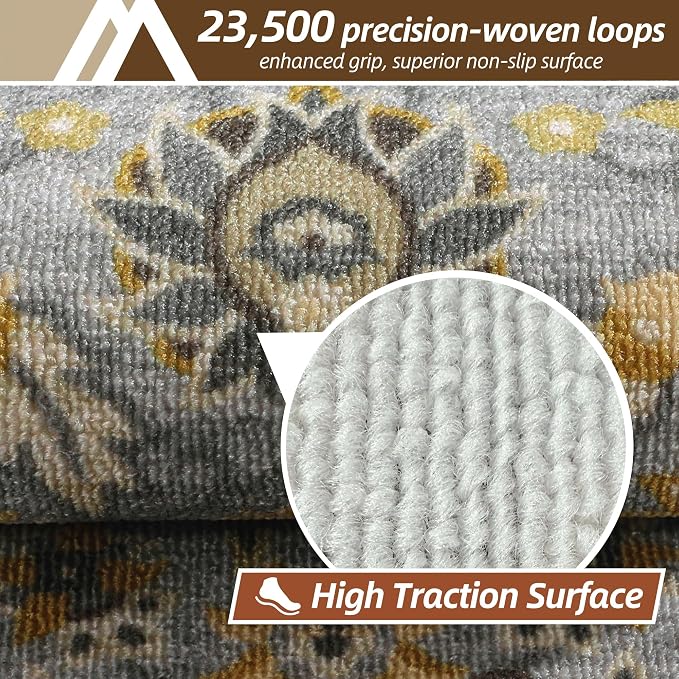 COSY HOMEER Stair Treads for Wooden Steps Non Slip Washable 8" X 30" 4pcs | Self Adhesive,Peel and Stick,Soft Carpet Stair Treads for Kids,Elder,Pet,Residue Free,Reusable Stair Runner,Multi-Surface Use