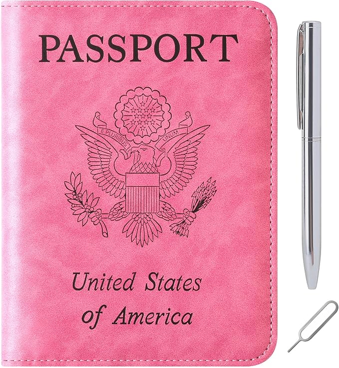 Passport Holder for Travel Essentials, RFID Passport Cover | Rfid Blocking Wallet, Synthetic Leather Case, Vacation Travel Accessories, For Women Men